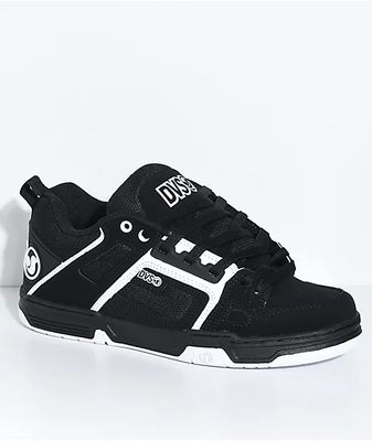DVS Comanche Black & White Nubuck Skate Shoes