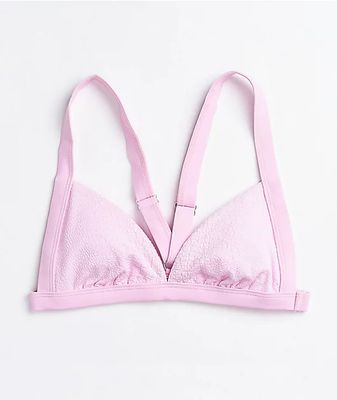 Damsel Croc Bubbles Pink Triangle Bikini Top