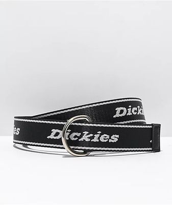 Dickies Logo Black D-Ring Web Belt