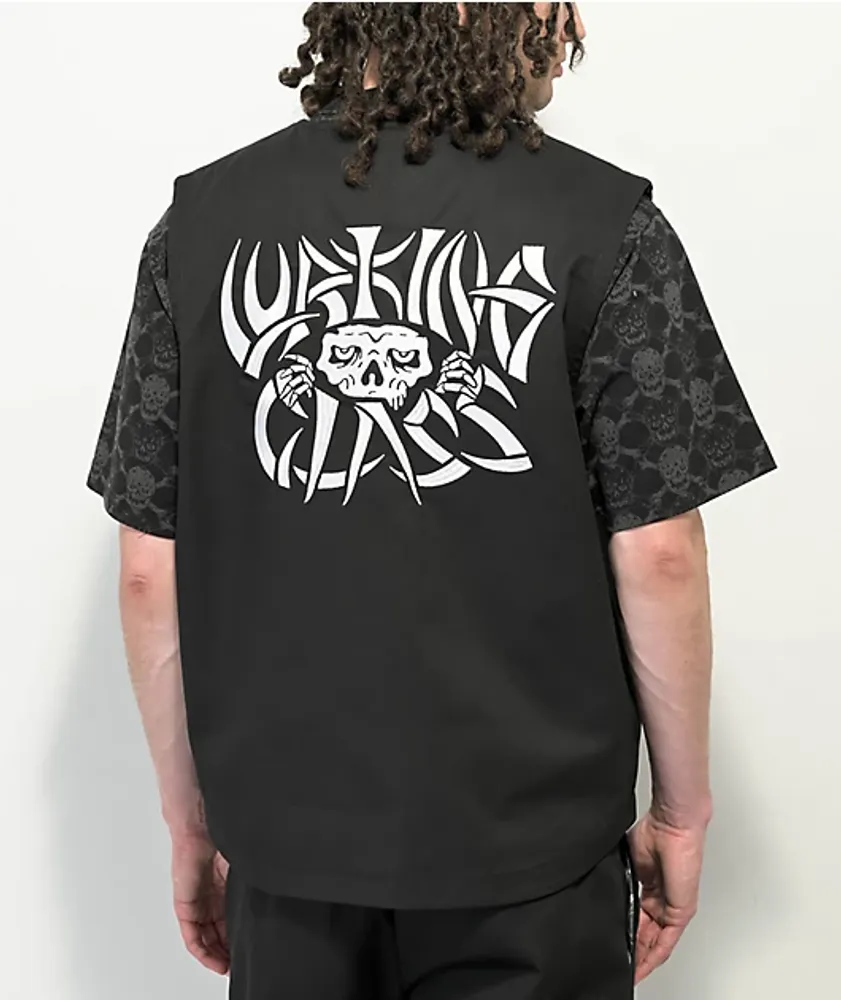 Lurking Class by Sketchy Tank Black & White Pinstripe Baseball