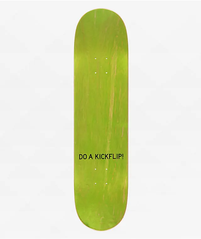 Do A Kickflip Black 8.0 Skateboard Deck