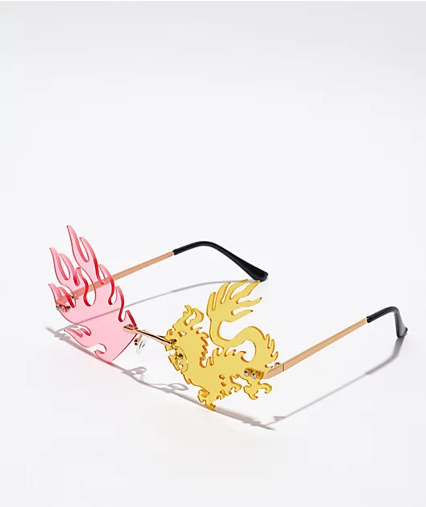 Dragon & Flame Split Sunglasses