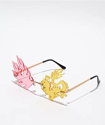 Dragon & Flame Split Sunglasses