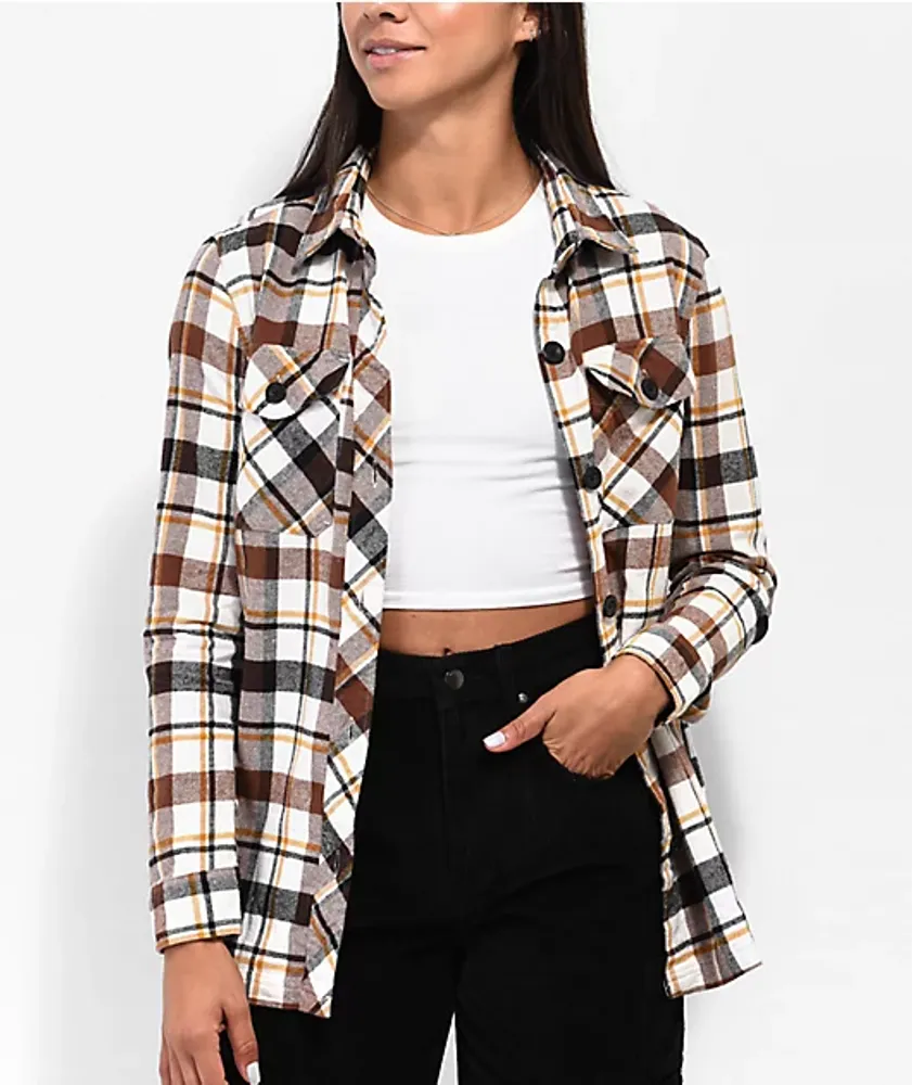 Forever 21 Women's Oversized Colorblock Plaid Flannel Shirt in Dusk, Size  XL