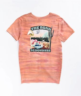 Dravus Joane Road To Nowhere Coral Tie Dye T-Shirt