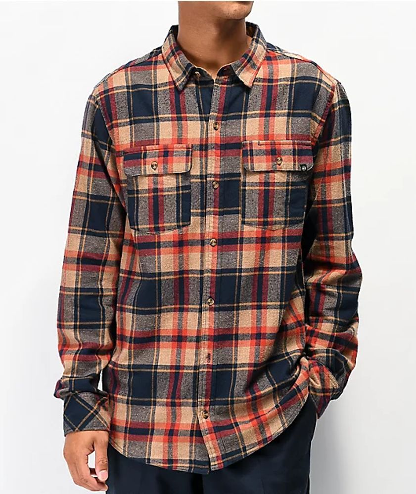 Men's Forever Flannel Shirt in Navy & Cream Plaid - Thursday