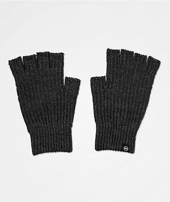 grey fingerless mittens