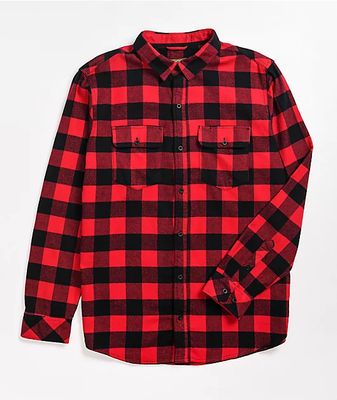 red and black flannel outfit