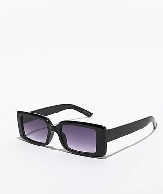 Edgy Rectangle Black Gradient Sunglasses