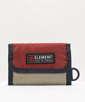 Element Trail Red & White Trifold Wallet.