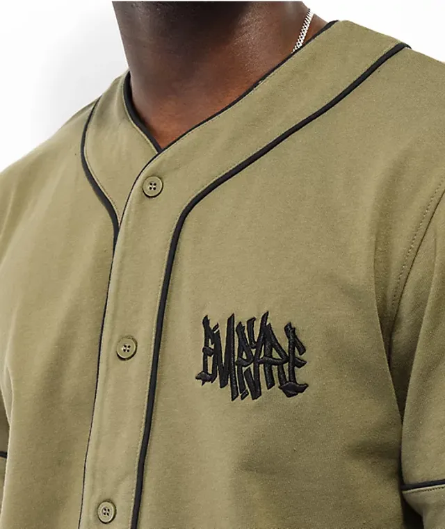 Empyre Chuck White & Black Pinstripe Baseball Jersey