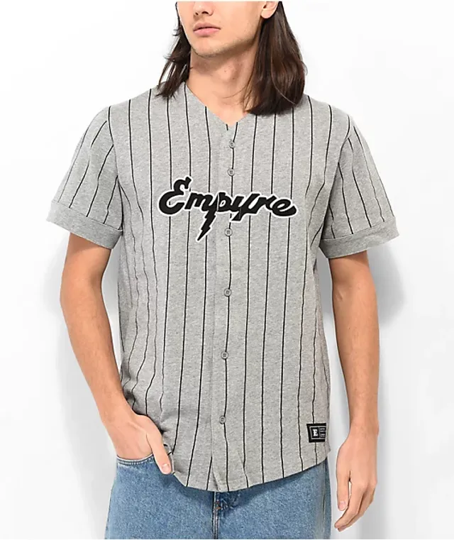 Empyre Chuck White & Black Pinstripe Baseball Jersey