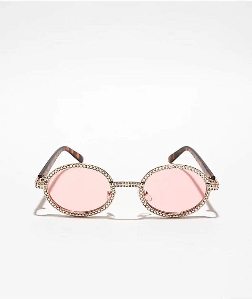 Empyre Bling Pink Round Sunglasses