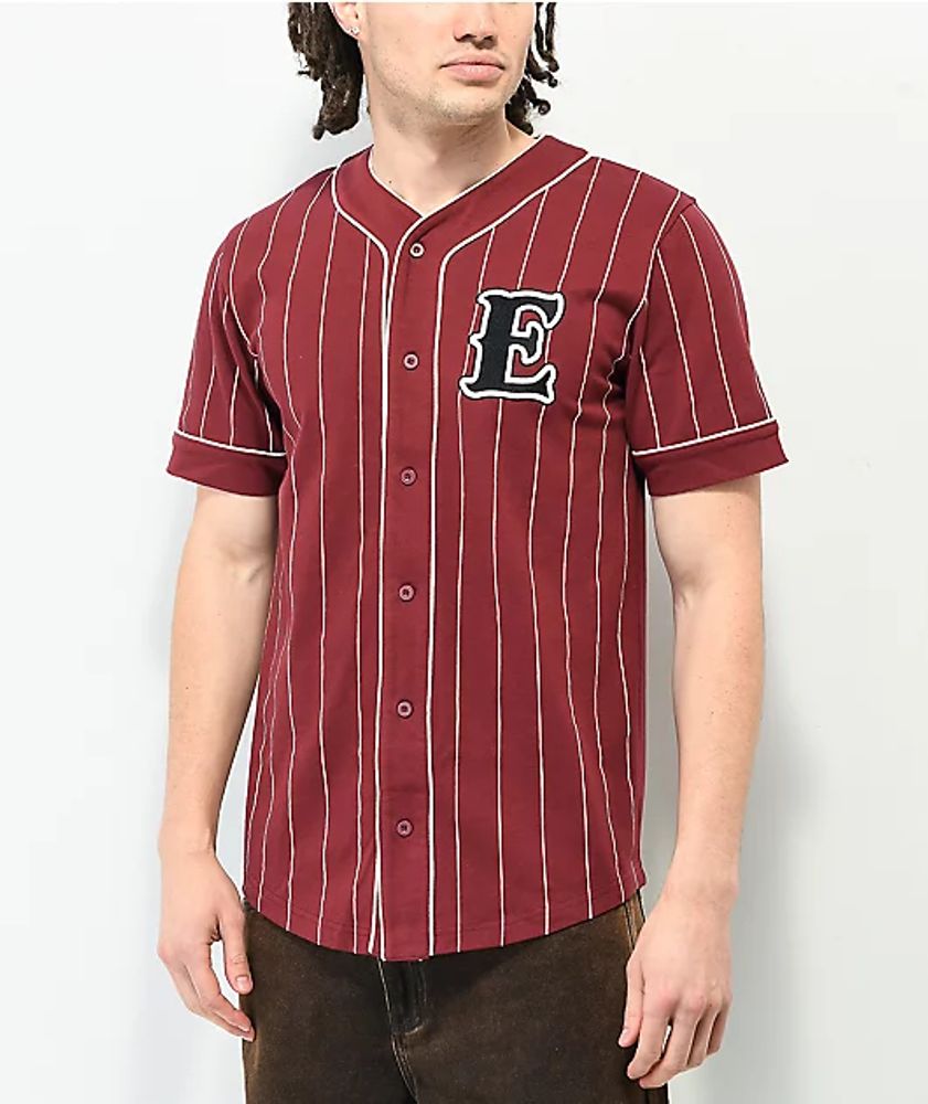 Empyre Chuck White & Black Pinstripe Baseball Jersey