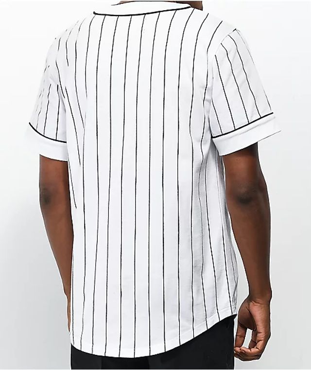 Empyre Chuck Maroon & White Pinstripe Baseball Jersey
