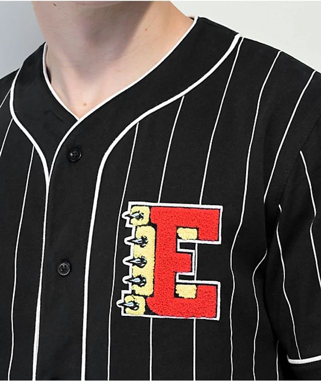 Empyre Chuck Maroon & White Pinstripe Baseball Jersey