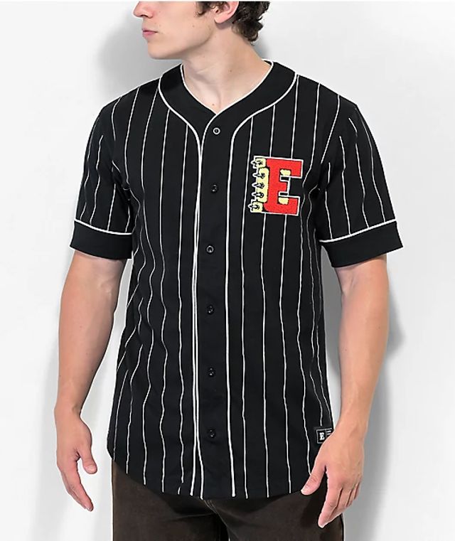 Empyre Chuck Maroon & White Pinstripe Baseball Jersey