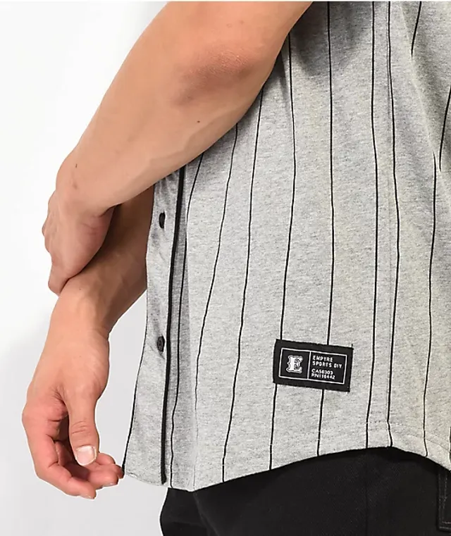 Empyre Chuck White & Black Pinstripe Baseball Jersey