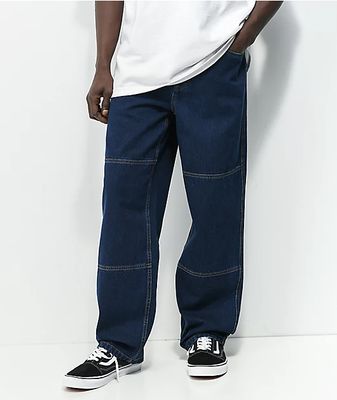 Empyre Evening Loose Fit Dark Blue Utility Skate Jeans