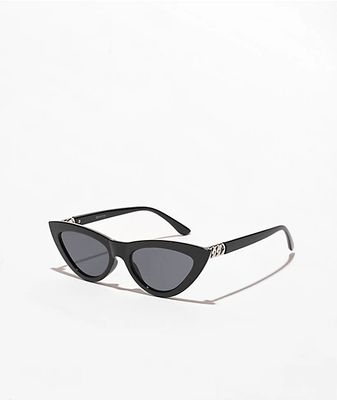 Empyre Freida Chain Black Cat Eye Sunglasses