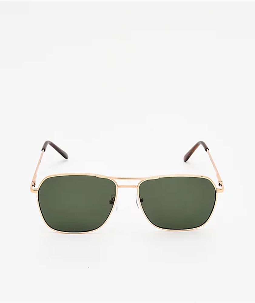 Empyre Hayes Gold & Green Sunglasses
