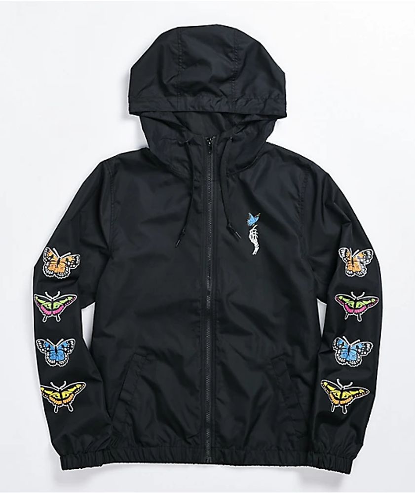 Empyre Kamryn Black Butterfly Windbreaker Jacket