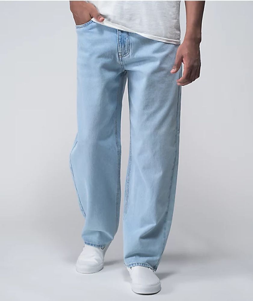 etiket Luipaard Hoe Empyre Loose Fit Light Wash Denim Skate Jeans | Connecticut Post Mall