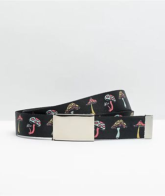 Empyre Mushroom Black Webbed Belt