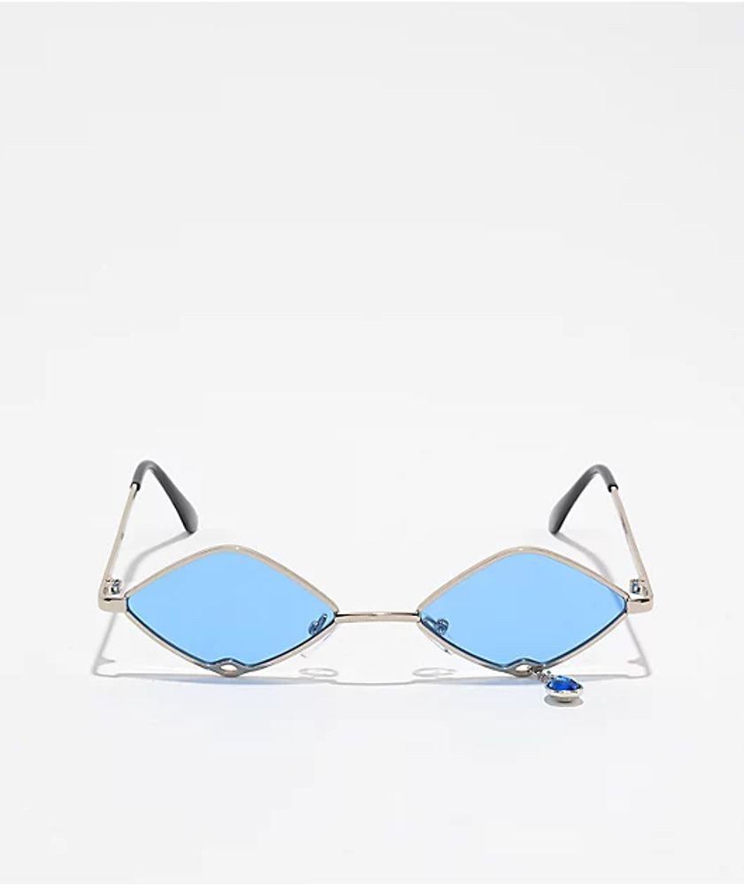 Empyre Shine Diamond Jewel Blue Sunglasses
