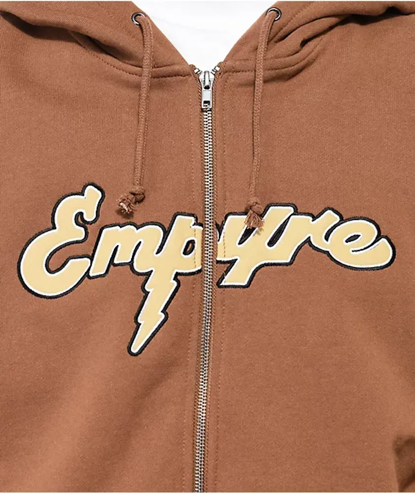 Empyre Sk8 Graffiti Logo Brown Zip Hoodie