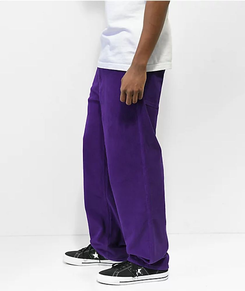 PacSun Purple Corduroy High Waisted Straight Leg Jeans  PacSun