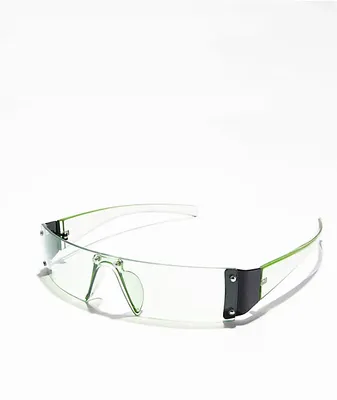 Empyre Token Bike Shield Green Sunglasses