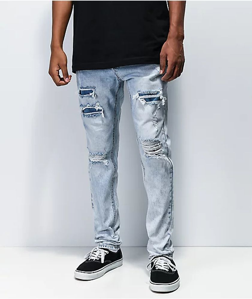 Empyre Verge Kersey Light Wash Tapered Skinny Jeans