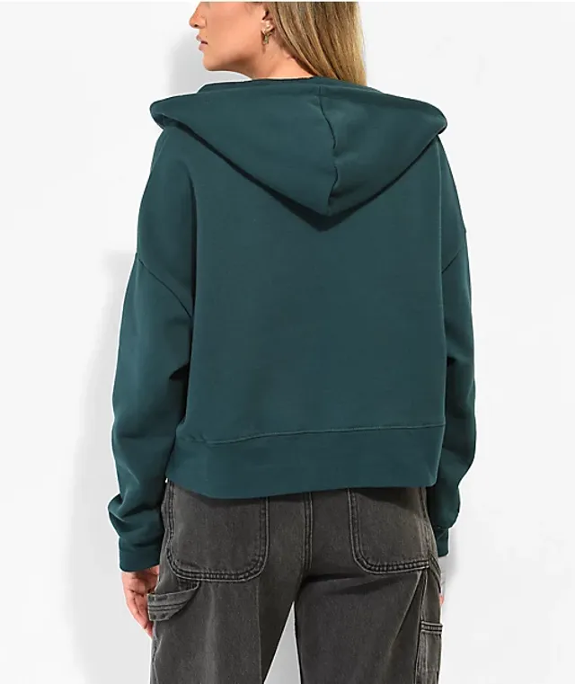 Empyre Zuri Skate Blue Crop Zip Hoodie