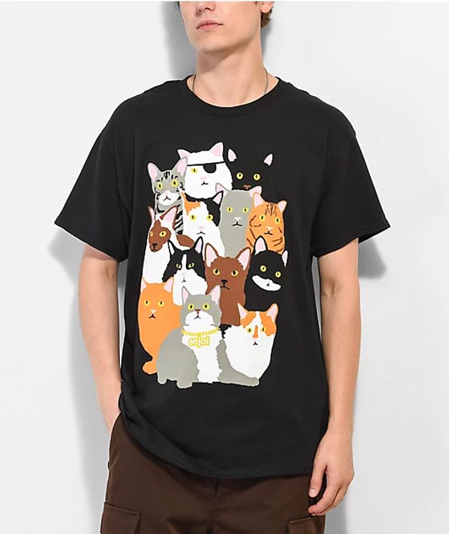 enjoi cat collage shirt