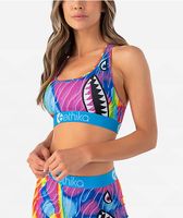 Ethika Bomber Glass Tiger Blue & Pink Sports Bra