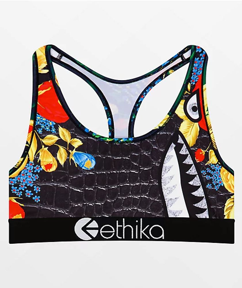 Ethika Bomber Plain Jane Black Sports Bra