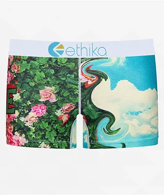 Ethika Clouded Flowers Staple Boyshort Underwear