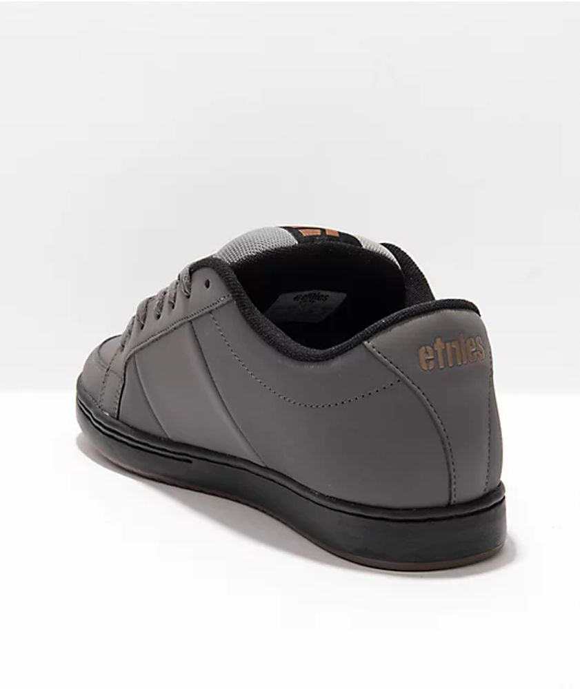 Etnies Kingpin Grey, Black, & Gold Skate Shoes