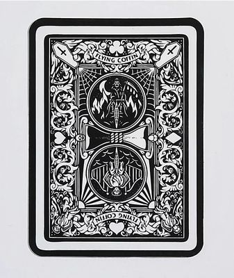 Flying Coffin Playing Cards Sticker