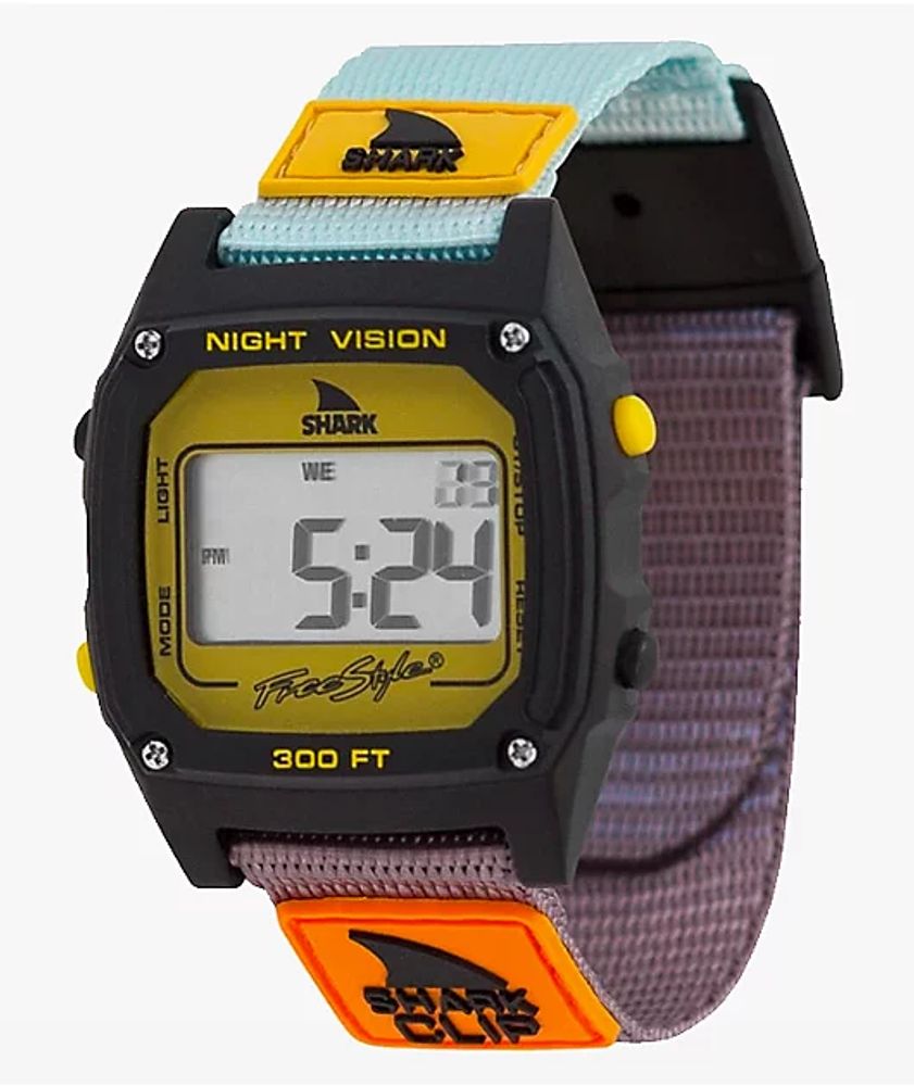 Freestyle Shark Classic Clip Turquoise, Black & Mustard Digital Watch