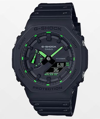 G-Shock GA-2100-1A3 Black & Green Digital & Analog Watch