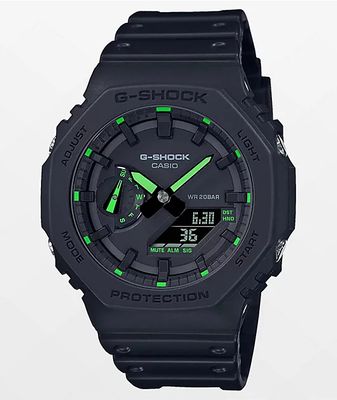 G-Shock GA2100-1A3 Black & Green Digital & Analog Watch