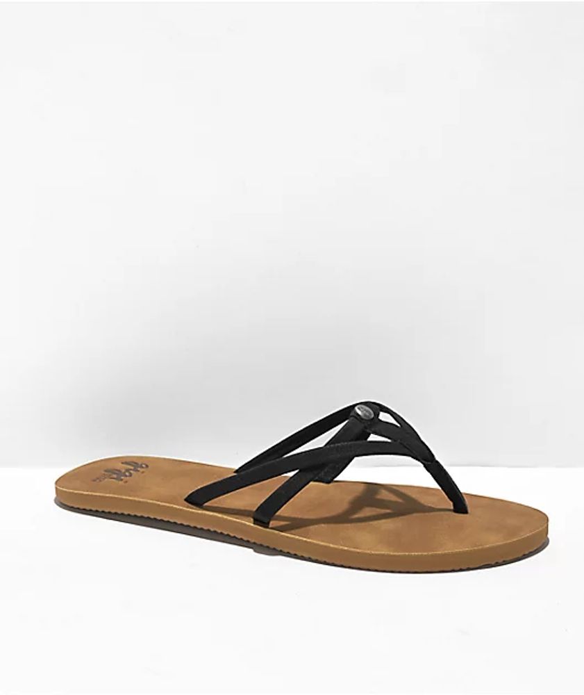 Gigi Sandals Cabana Black & Tan