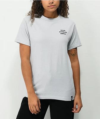 Girl Sans Embroidered Logo Grey T-Shirt
