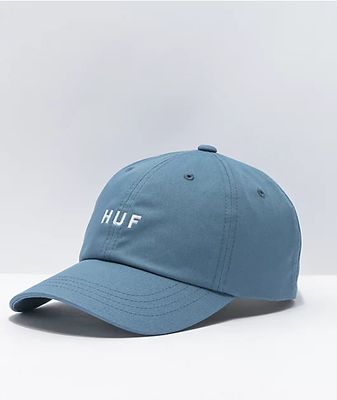 HUF Essentials Logo Light Blue Strapback Hat