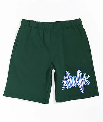 HUF Landmark Green Sweat Shorts