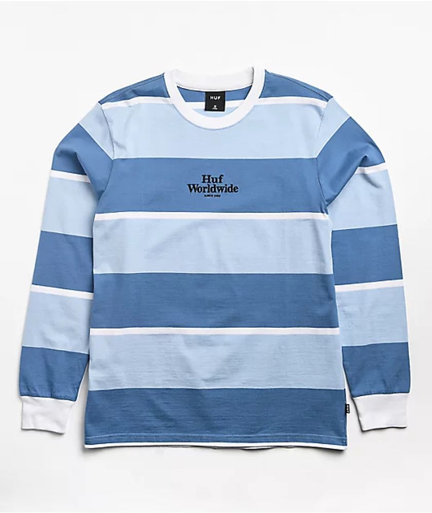 tilfredshed Uberettiget tykkelse HUF Mazon Blue & White Stripe Knit Long Sleeve T-Shirt | Mall of America®