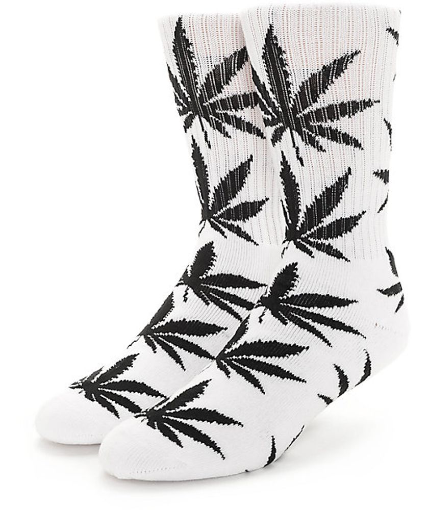 HUF Plantlife Black & White Crew Socks | Coquitlam Centre