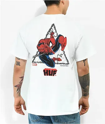 HUF x Spider-Man Thwip Triangle White T-Shirt